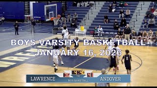 Boys Varsity Basketball vs Andover January 16, 2026