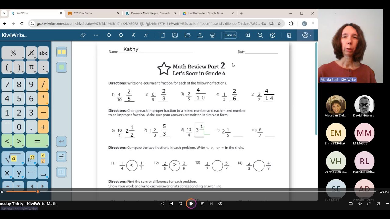 Kiwiwrite Math CENMAC's Thursday Thirty - Using KiwiWrite Math to write maths ...