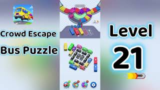 Crowd Escape Bus Puzzle Level 21 Walkthrough 🚍 | Complete Solution & Gameplay | Go Answer