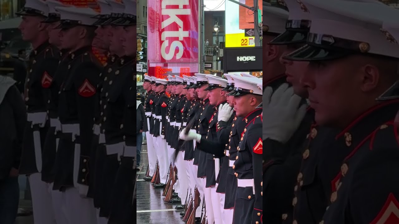 U.S. Marines Stun Times Square with Powerful Drill Performance | Fleet Week NYC