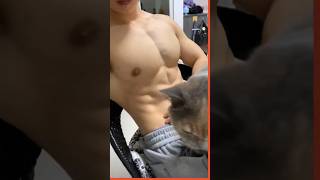 Muscle Boy And His Kitten