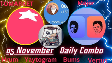 05 November Hrum Daily Code | 🍅| Major Combo  |Yaytsogram Cipher | Vertus Puzzle | Bums Lottery