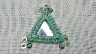 ✨️A Little Triangle Mirror Magic 💚 | Unique Thread Art🧵🪡✂️