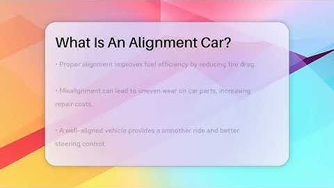 What Is An Alignment Car? - Car Performance Pros