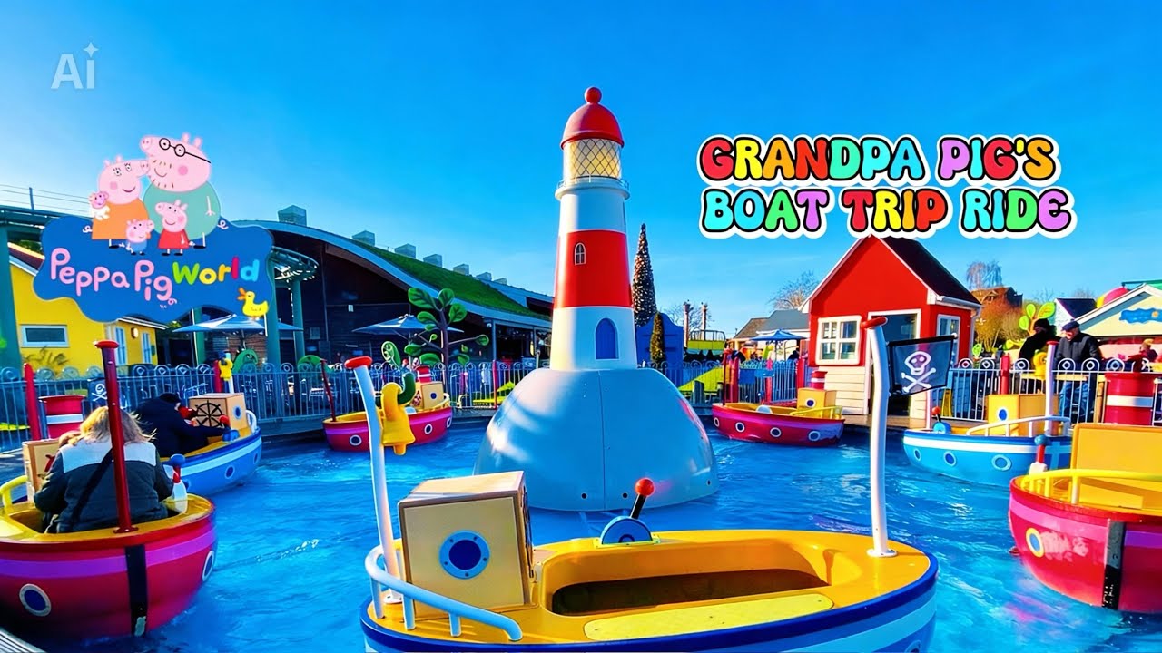 GRANDPA PIG'S BOAT TRIP RIDE Paultons Park Peppa Pig World 
