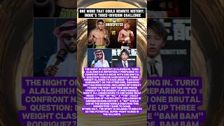 🥊💥Naoya Inoue move up three weight classes to face Jesse “Bam Bam” Rodriguez? #boxingnews #boxing