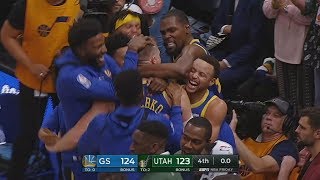 Jerebko Saves Warriors Game Winner 0.3 Seconds vs Jazz! 201819 Season