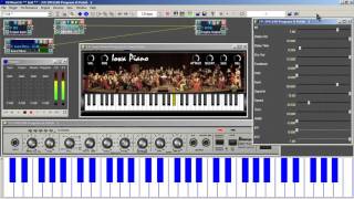 dorian mode three 7th chords from "Out-Bloody Rageous" delay effect piano screenshot 1