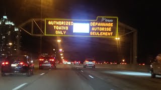An Evening Traffic in Ontario HW401- Canada Spring travels 