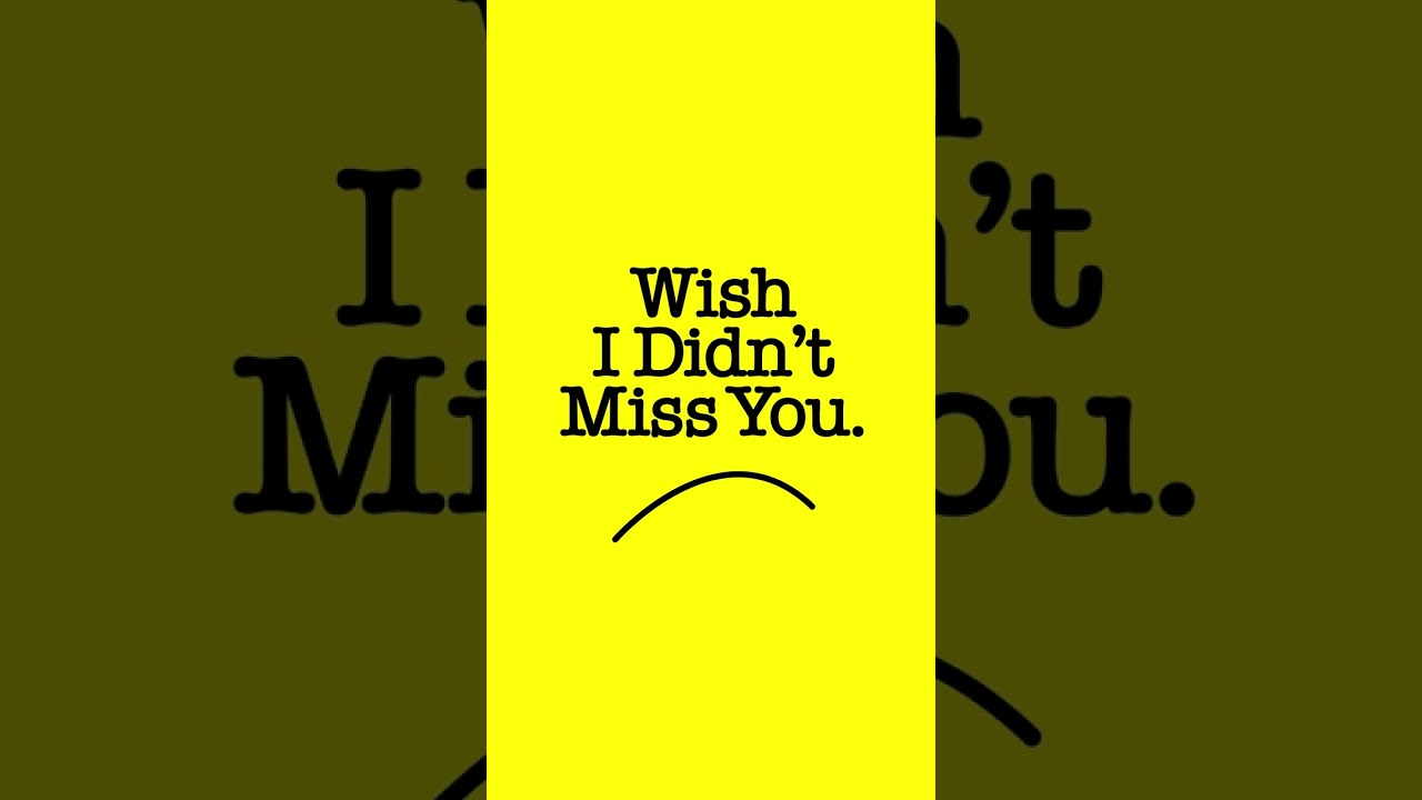 Sonny Noto - Wish I Didn't Miss You - YouTube