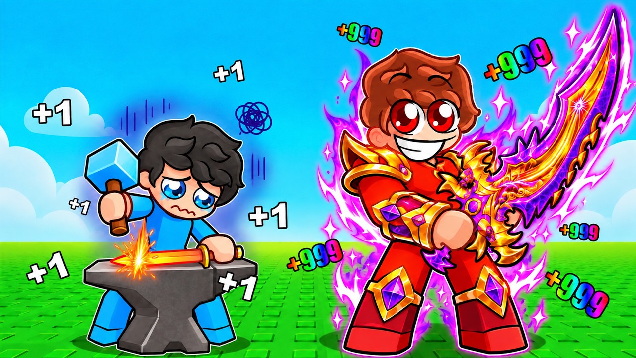 Pasé de ESPADA NOOB a ESPADA HACKER en Roblox!