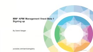 Signing up to the IBM API Management Beta 1