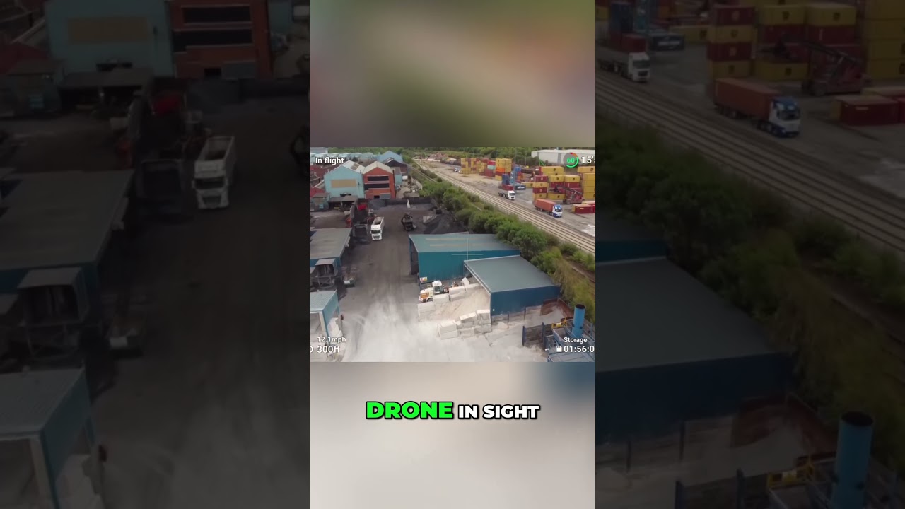 Дрон пролетел над загадочным промышленным объектом, за ним последовали голуби!