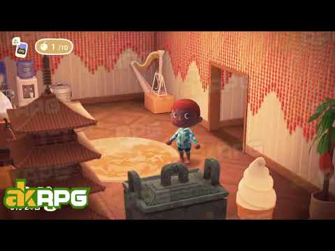 ACNH Artsy Retro Living Room Decor - Animal Crossing New Horizons Interior Design Ideas