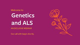 ALS Canada Webinar: Genetics and ALS