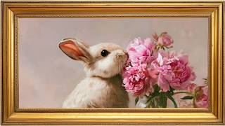 Petals & Whispers  Elegant Bunny Frame TV Art 2 Hours No Music 4K screenshot 4