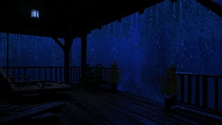 Thunderstorm Sounds on a Large Cabin Deck – Fall Asleep Fast