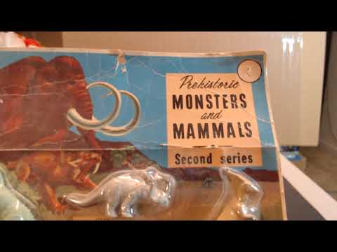 Marx Prehistoric Monsters and Mammals P 1292 1961 Carded Dinosaur