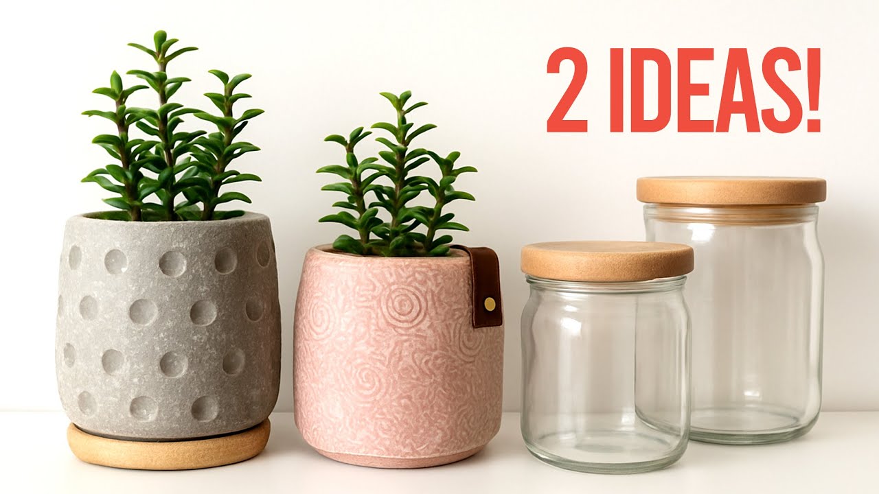 Сделай сам 🌸 2 потрясающие идеи домашнего декора из стеклянных банок!