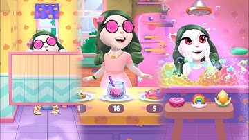 TALKING TOM ANGELA 2: TOM BATHE, EAT, POOP : UP GAME 2023 PART 16 || ANDROID GAMEPLAY, MOBILE GAME