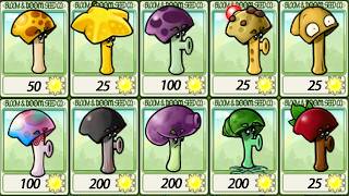 10 Scaredy-Shroom Family Plants Vs 999Zombies-------Plants Vs Zombies