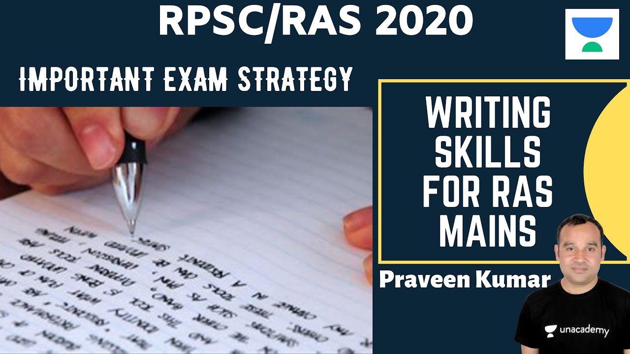 Writing Skills For RAS Mains | Important Exam Strategy | RPSC/RAS 2020 | Praveen Kumar