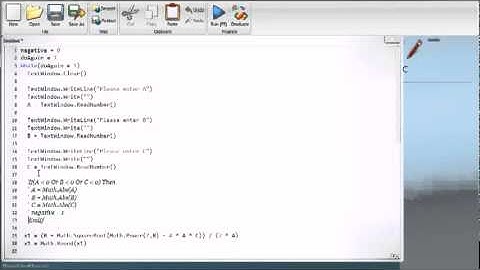Small Basic Tutorial 12- Quadratic Equation Solver Pt 2_2
