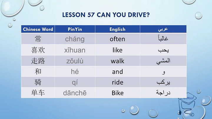 :    Learn Chinese: Can you drive