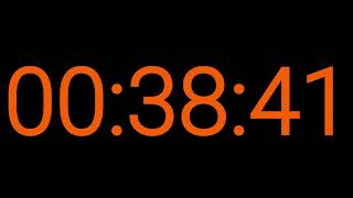 40 Minute Deep Focus Orange Digital Clock & Heavy Rain SESSION R04 | UNLOG