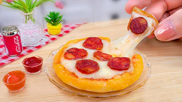 So Yummy Amazing Miniature Pepperoni Pizza Cooking at Mini Kitchen 🍕 Fast Food Recipe