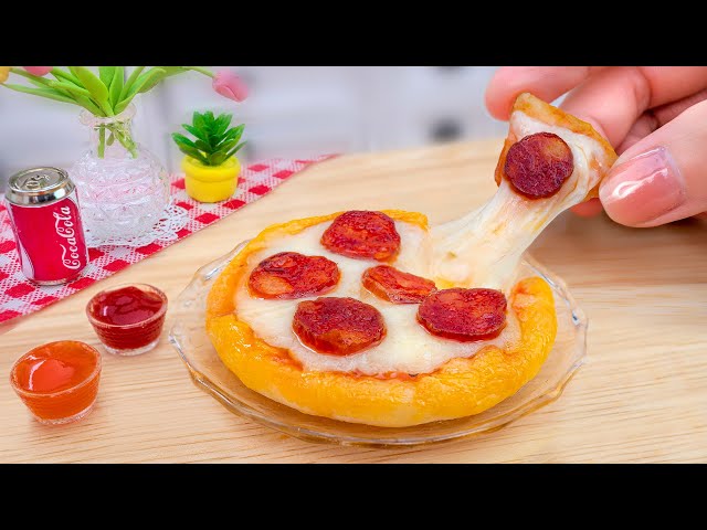 So Yummy Amazing Miniature Pepperoni Pizza Cooking at Mini Kitchen 🍕 Fast Food Recipe class=