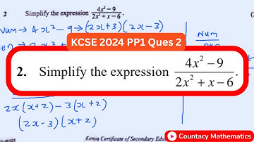 Ques 2, KCSE Mathematics Paper 1 2024