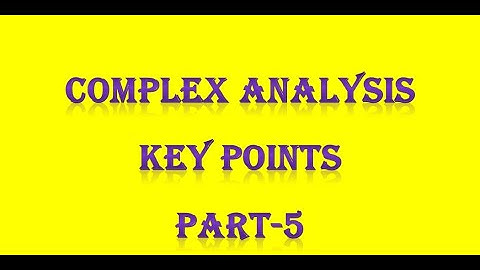 PG TRB/ POLYTECHNIC Complex Analysis Key Points Part-5