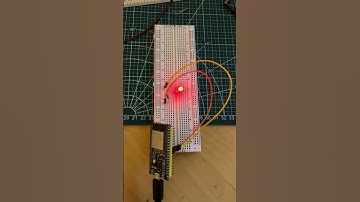 Esp32 first test! 😱🔥#electronics #esp32