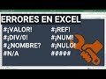 Errores de fórmulas en Excel y cómo solucionarlos @EXCELeINFO