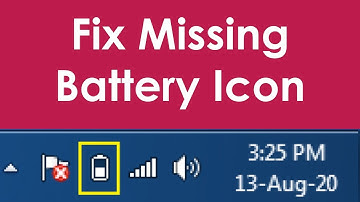 Fix battery icon missing in taskbar windows 7