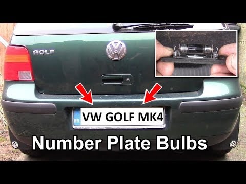 vw polo number plate light