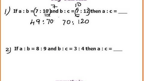 Ganit Margadarsak : Find a:c given a:b and b:c