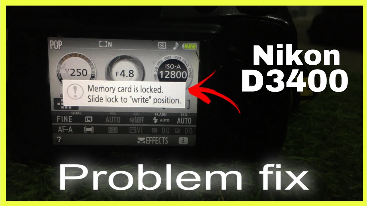 Memory card is locked. Slide lock to "write" position problem fix 😱