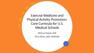 EM-PAP: Core Curricula for U.S. Medical Schools | 2021 AMSSM CRN Research Summit Living Library