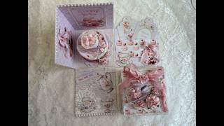 Explosionbox Tea Party DT project #shabbyartboutique #satmornmakes