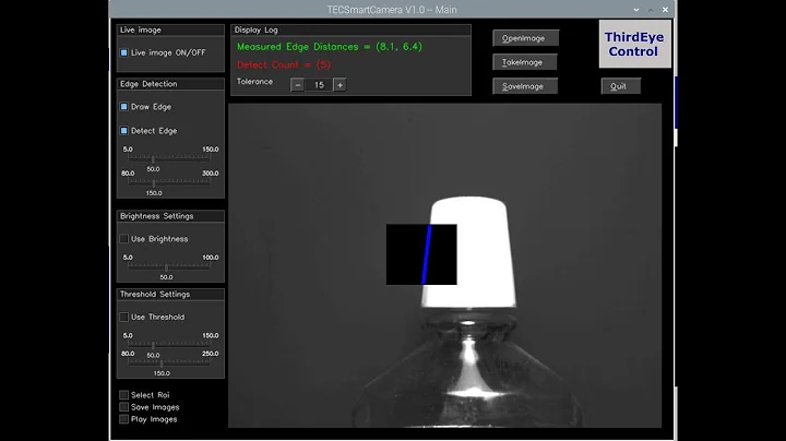 TEC Camera System - Edge  Detection - BottleCapAngled
