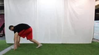 Walking Lunges to Hamstring Stretch - An Exercise Demo by Optimizing Athleticism