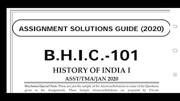 BHIC 101 Ignou Solved Assignment