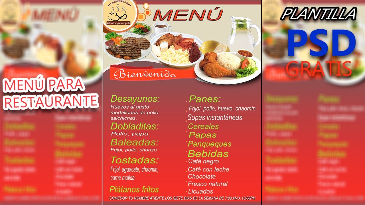 Menus para hacer en casa