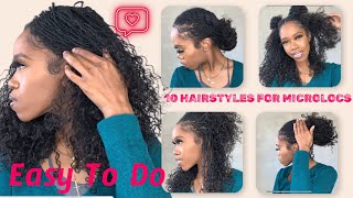 10 Cute Easy Styles To Do On Micro Locs ✨