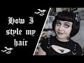 How i do my hair  goth hair tutorial  black bob hair  best hairspray