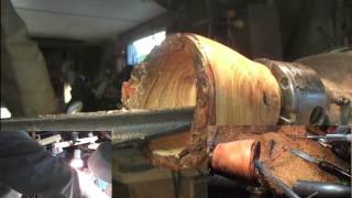 Wood Turning #109 Texted A Knot Fir Ice Cream Bowl
Well here is a fine how do you do!
This has been up all day and I went out... not realizing that I had neglected to put anything here in the description! Or maybe the bowl was just beyond description!
Fir is one of those woods that can have some beautiful grain patterns... trying to get them all to sit down properly can be a bit of a challenge! But once you do... and then you hit it with some shellac... it can make an awful lot of effort worthwhile!
Having the tools to tackle something like this can make life a whole lot easier too! I thought that what I had was ... maybe not the best... but... not bad! I was really surprised at how adding a handle to a gouge can make that much difference to the way it handles. It felt pretty much as I had expected... the aluminum knurling grip... the weight was a little more than I had counted on... but when you start working with it... it handles completely different from the way it was! I still have a lot of playing to do with it yet... but I have found that the balance changes somehow and allows you to keep it better placed...? These are just a few of my thoughts that seemed like good ones to share!
Custom Chris
http://www.youtube.com/channel/UCAGJQfE8Li0xYgt1q5TYuvA
Common Man Wood Tools
http://www.youtube.com/channel/UCpSZ5JfbbyoIEUKIsiqXq1A
I am sure that anyone who uses a card scraper would not be at all surprised that this would work... but I was pleasantly surprised! It is just a little shop knife that I have had for years... and carried it in my pocket until continuous sharpening over 30 years made it so the blade was no longer covered when closed! A few sharp reminders in my pocket made me stop carrying it! So it stays in the shop now and gets used for all kinds of things!
Cedric has taken a week off... he is off on some adventure of his own right now... but he will be back soon... I think?! I’m not quite sure what he is up to but he has been hanging out at the neighbours place this last little bit? I don’t know! We’ll see when he gets back!
So thanks for watching for the 253,599 time ... well I guess you would be 253 600!
Bye for now
Larry Wood Turning #109 Texted A Knot Fir Ice Cream Bowl