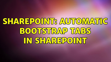 Sharepoint: Automatic Bootstrap Tabs in SharePoint
