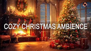 Cozy Christmas Ambience ☕? Sweet Christmas Jazz Music with Snow Falling for Relaxing